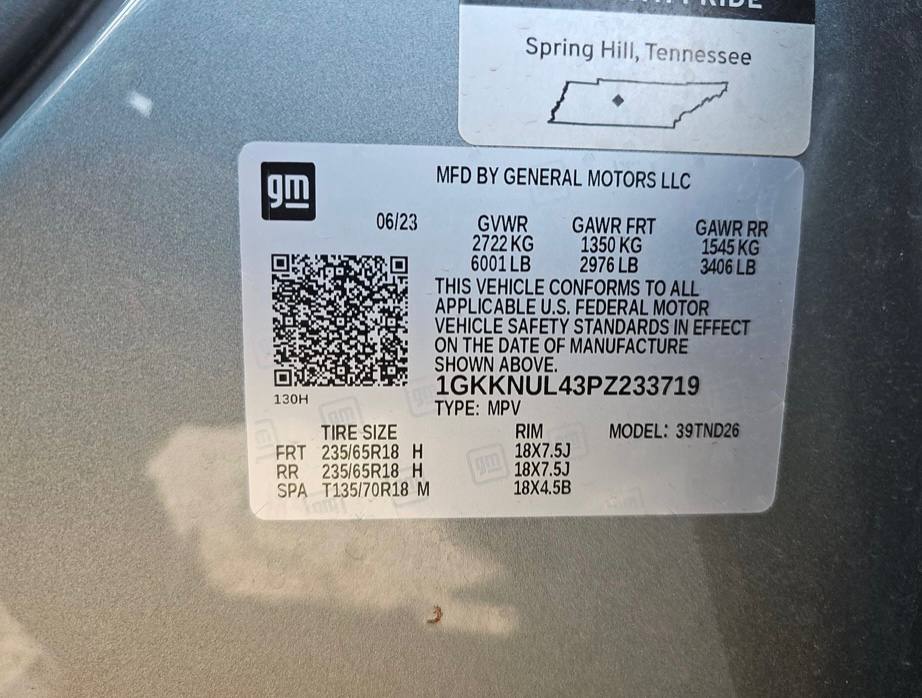  Gmc Acadia Sle 2023 Gray 2.0L 4 vin: 1GKKNUL43PZ233719 - 1GKKNUL43PZ233719